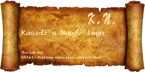 Kaszás Napóleon névjegykártya